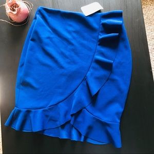 NWT Sapphire Mini Pencil Skirt Fishtail Hem